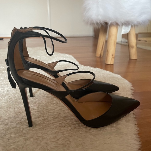 Aquazzura Minute Pump 105 Black Heels - Picture 7 of 9
